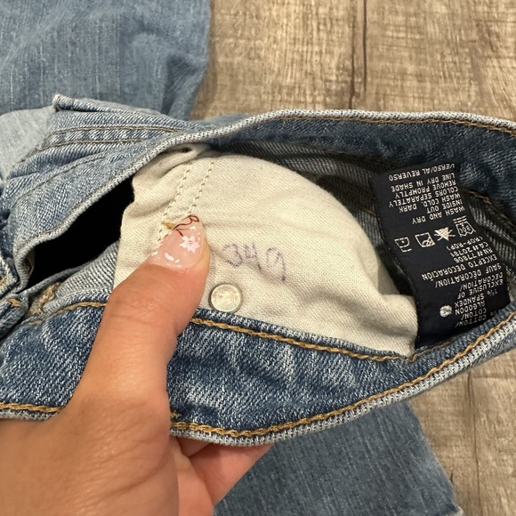 Tommy Hilfiger Blue Denim Bermuda Shorts Size 11 Low Rise Jeans Vintage Y2K - Picture 13 of 16